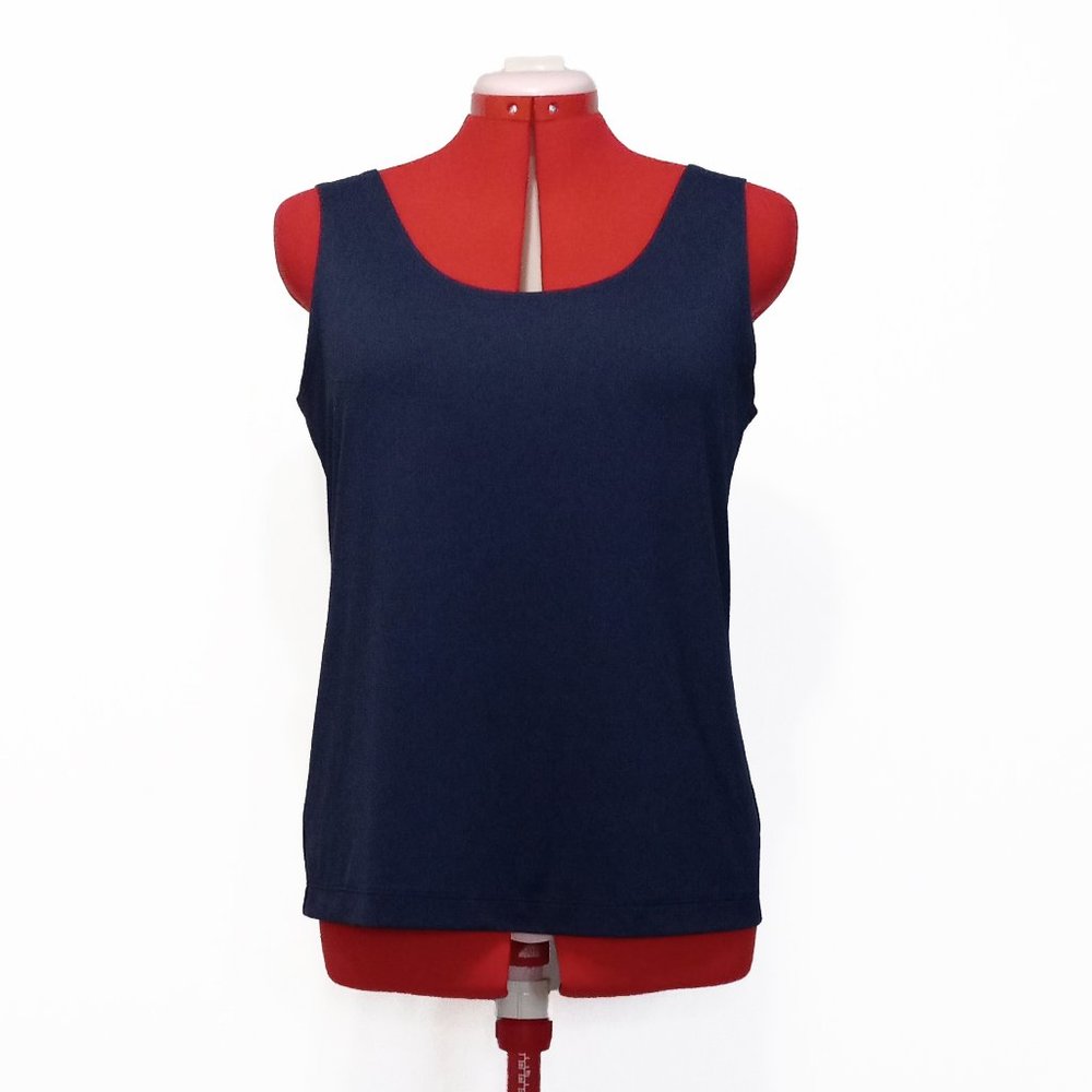 Chico's Royal Blue Scoop Neck Tank Top Size US 2